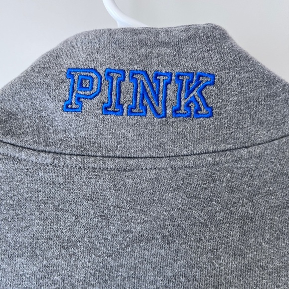 PINK Victoria's Secret Gray Quarter-Zip Sweatshirt - Picture 6 of 7